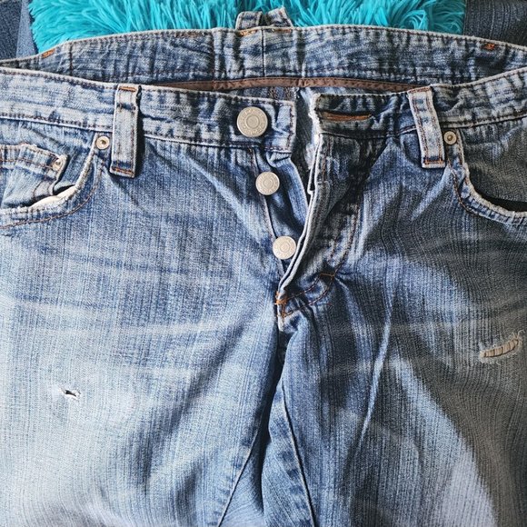 DSQUARED2 - AUTHENTIC D2 DISTRESSED BUTTON-FLY JEANS - Picture 2 of 10